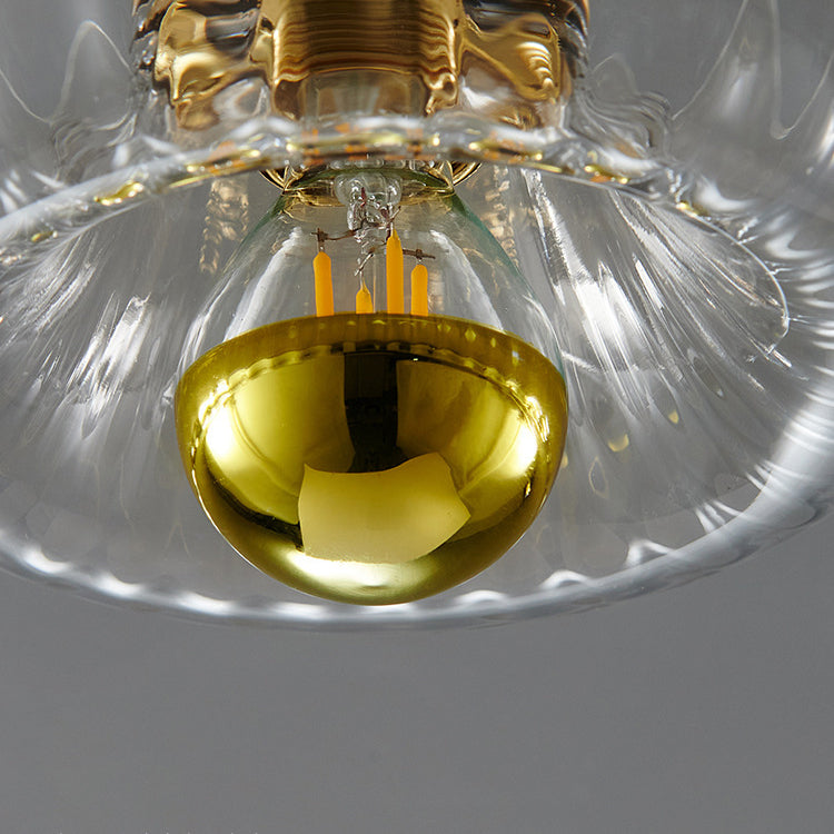 Flush Mount Light Copper 6.3 in Elegant Gold Bedroom Living Room Wall Lamp Luxury LED Incandescent Fixture | Kalsten