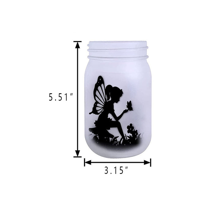 Solar Creative Fairy Frosted Glass Jar LED Outdoor Light | Kalsten