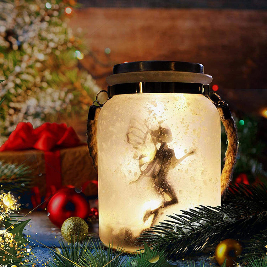 Solar Creative Fairy Frosted Glass Jar LED Outdoor Light | Kalsten