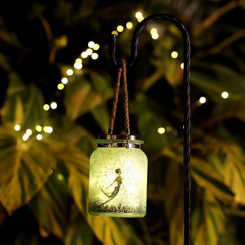 Solar Creative Fairy Frosted Glass Jar LED Outdoor Light | Kalsten