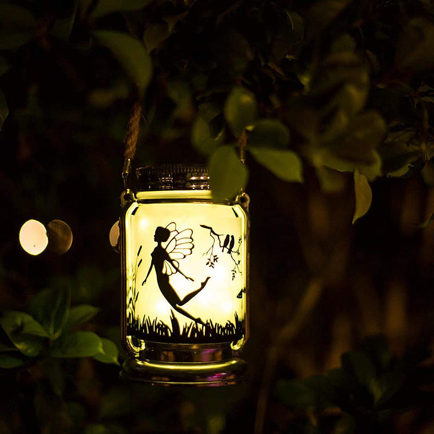 Solar Creative Fairy Frosted Glass Jar LED Outdoor Light | Kalsten