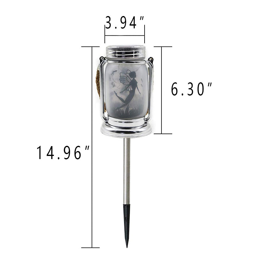 Solar Creative Fairy Frosted Glass Jar LED Outdoor Light | Kalsten