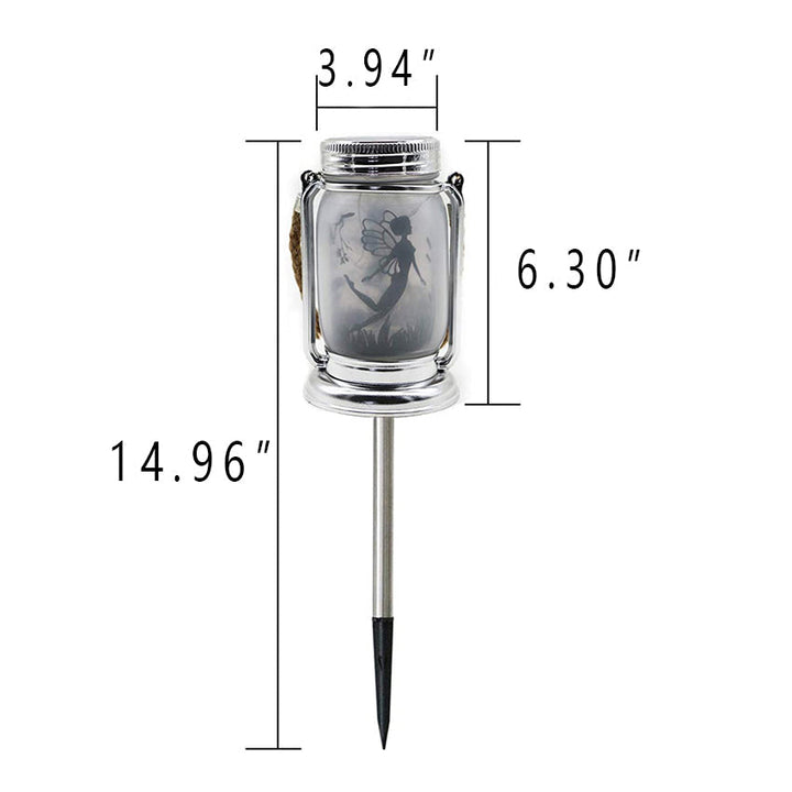 Solar Creative Fairy Frosted Glass Jar LED Outdoor Light | Kalsten