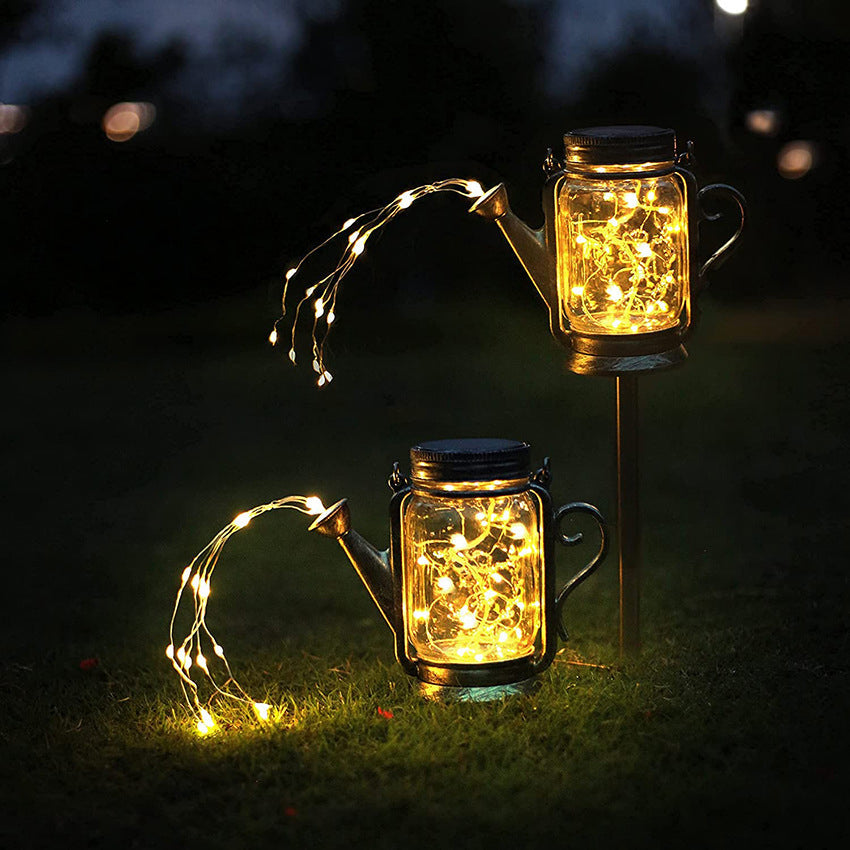 Solar Creative Fairy Frosted Glass Jar LED Outdoor Light | Kalsten