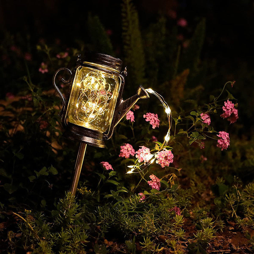 Solar Creative Fairy Frosted Glass Jar LED Outdoor Light | Kalsten
