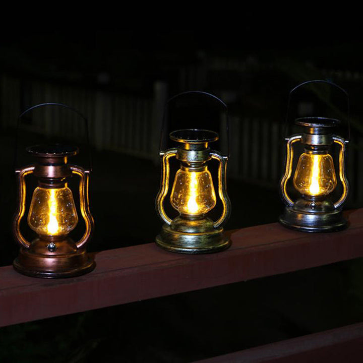 Solar Retro Kerosene Lamp Horse Lamp LED Outdoor Garden Patio Decoration Portable Flame Candle Light | Kalsten