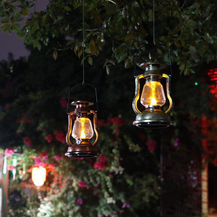 Solar Retro Kerosene Lamp Horse Lamp LED Outdoor Garden Patio Decoration Portable Flame Candle Light | Kalsten