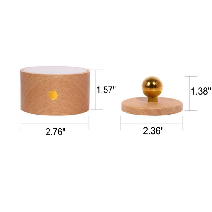Simple wood USB rechargeable touch magnet LED night light wall sconce lamp | Kalsten