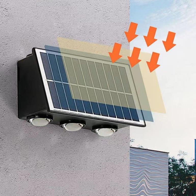 Contemporary Industrial Solar Waterproof ABS Column LED Wall Sconce Lamp For Outdoor Patio | Kalsten
