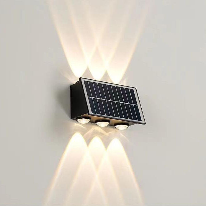 Contemporary Industrial Solar Waterproof ABS Column LED Wall Sconce Lamp For Outdoor Patio | Kalsten