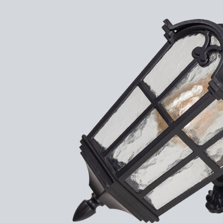 Traditional European Quadrilateral Window Shape Aluminum Glass 1-Light Wall Sconce Lamp For Outdoor Patio | Kalsten