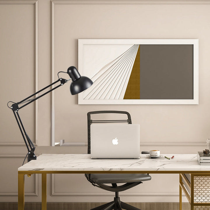 Modern minimalist retractable table lamp with long arm and clip made of ABS with 1 light for the bedroom | Kalsten