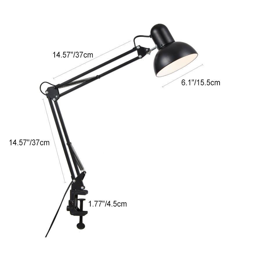 Modern minimalist retractable table lamp with long arm and clip made of ABS with 1 light for the bedroom | Kalsten