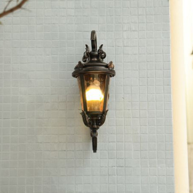 Traditional European Waterproof Aluminum Glass Cylinder 1-Light Wall Sconce Lamp For Outdoor Patio | Kalsten