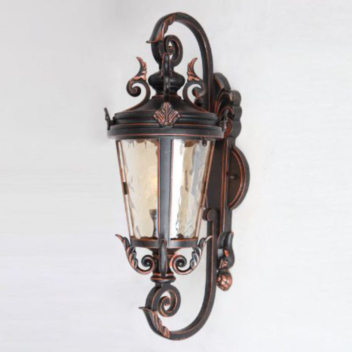 Traditional European Waterproof Aluminum Glass Cylinder 1-Light Wall Sconce Lamp For Outdoor Patio | Kalsten