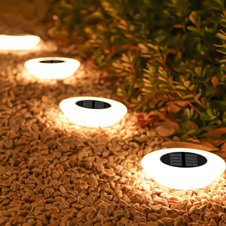 Modern Simplicity Solar Waterproof PP PS Round Conic LED Landscape Lighting Outdoor Light For Garden | Kalsten