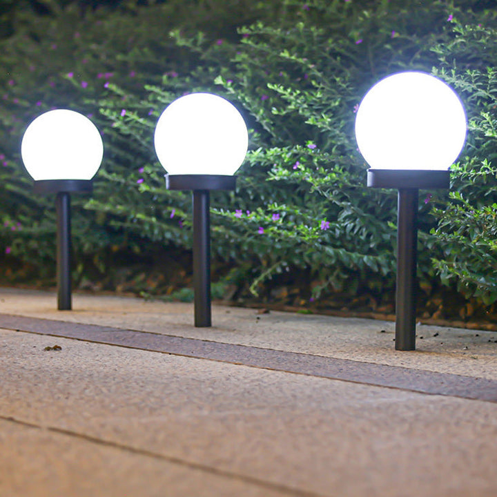 Modern Minimalist Waterproof Solar Globe ABS LED Landscape Light For Garden | Kalsten
