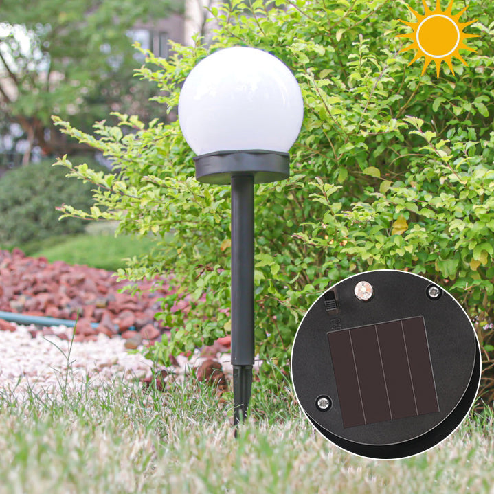 Modern Minimalist Waterproof Solar Globe ABS LED Landscape Light For Garden | Kalsten