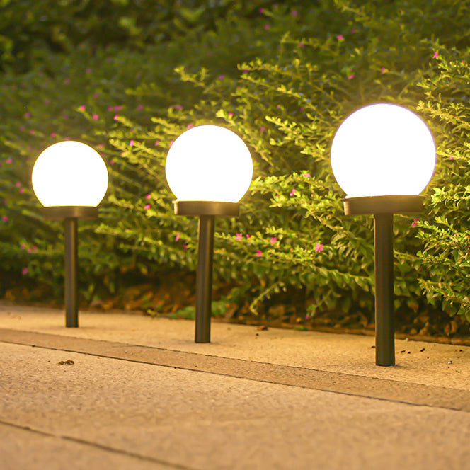 Modern Minimalist Waterproof Solar Globe ABS LED Landscape Light For Garden | Kalsten