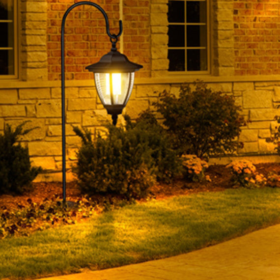 Traditional Farmhouse Waterproof Solar Lanterns Plastic Ground Plug LED Landscape Light For Garden | Kalsten