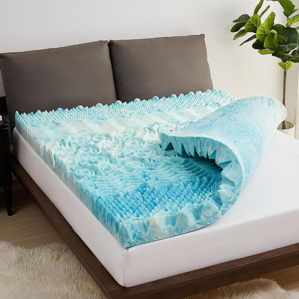 Premium Cooling Egg Crate Foam Mattress Topper | Kalsten