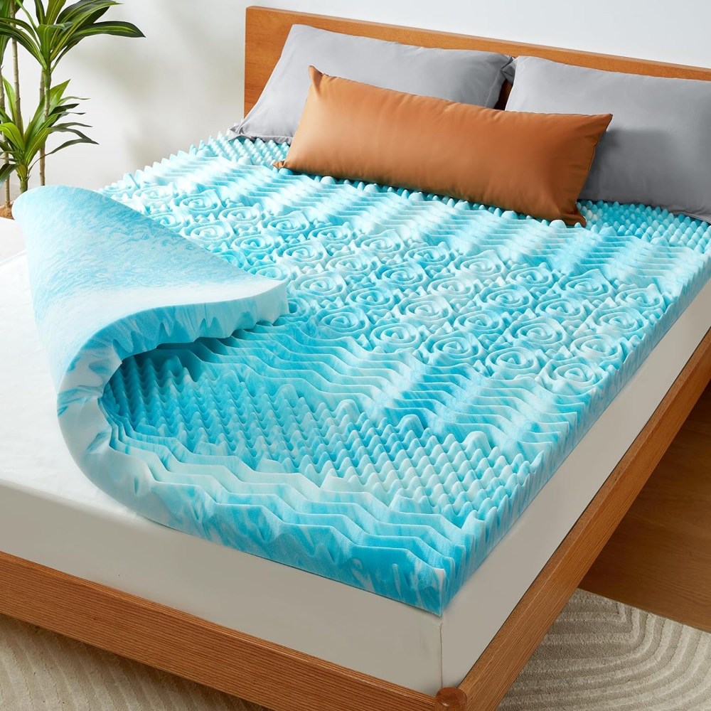 Premium Cooling Egg Crate Foam Mattress Topper | Kalsten