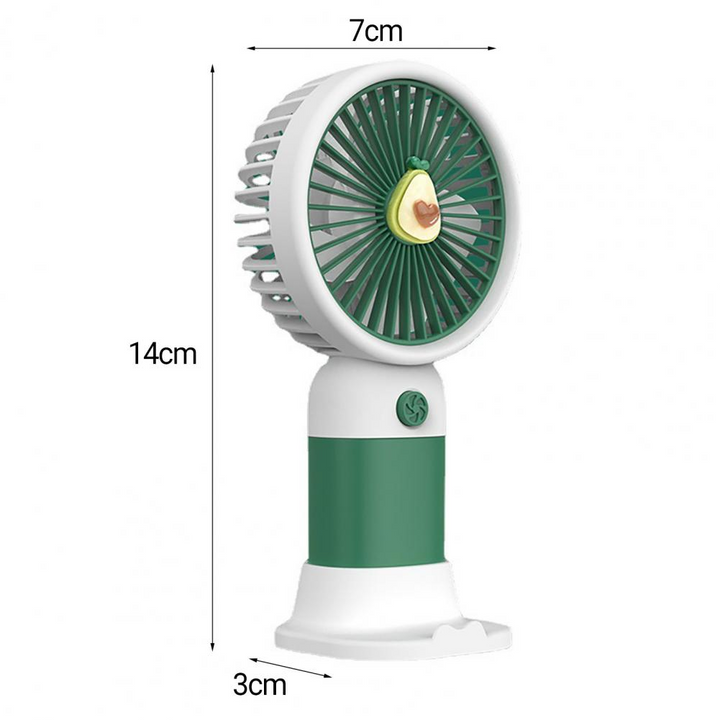 MTech Portable Handheld Fan – Strong Wind, Noiseless, Rechargeable Mini Fan With Base | Kalsten