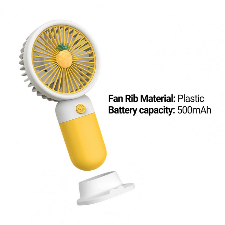 MTech Portable Handheld Fan – Strong Wind, Noiseless, Rechargeable Mini Fan With Base | Kalsten