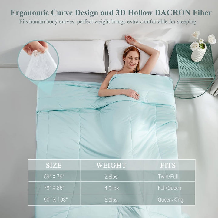 Ultra Soft Cloudy 3D Cooling Comforter  Extreme Q Max 0.5-Lake Blue | Kalsten