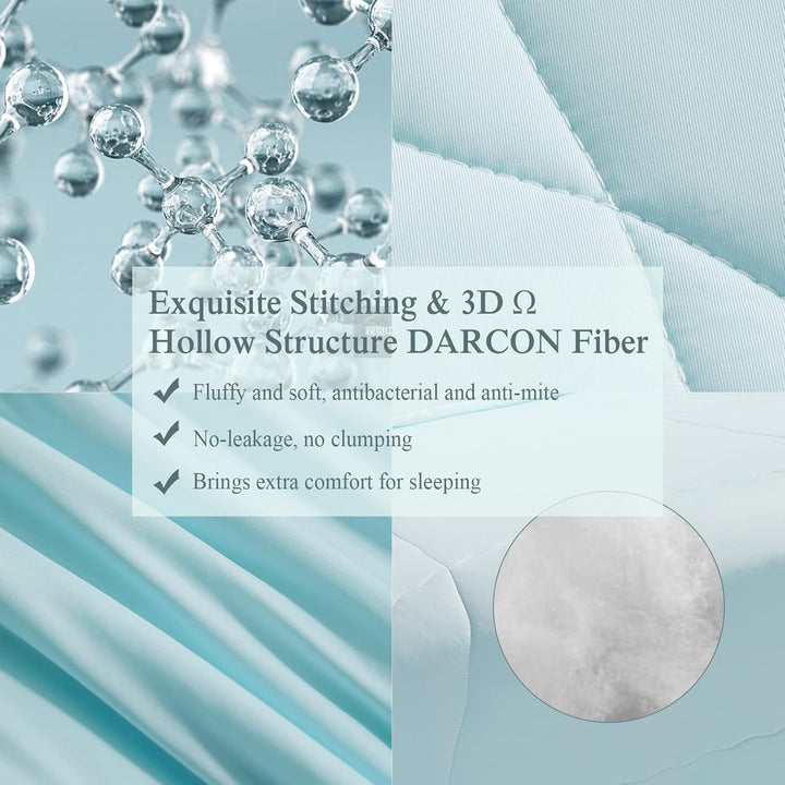 Ultra Soft Cloudy 3D Cooling Comforter  Extreme Q Max 0.5-Lake Blue | Kalsten