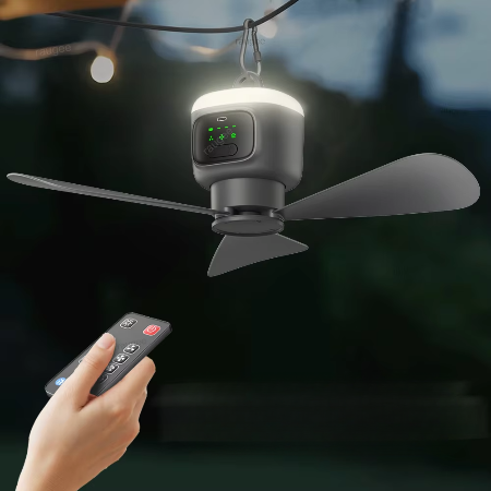 Kalsten | Ultimate Outdoor 12000mAh Rechargeable Ceiling Fan with LED Light