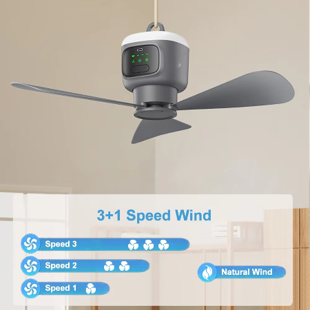 Kalsten | Ultimate Outdoor 12000mAh Rechargeable Ceiling Fan with LED Light