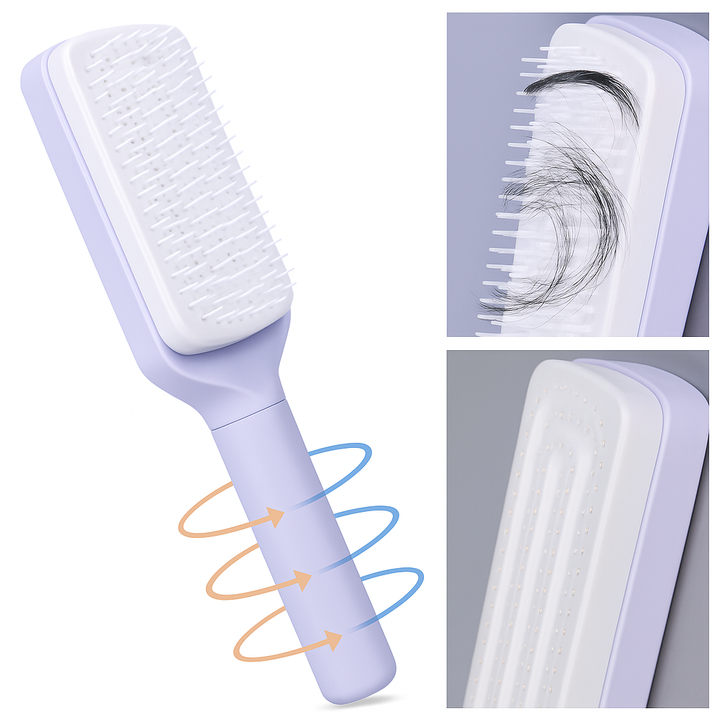 Cleaning Hairbrush – Gentle Detangle – Retractable Bristle Design – For All Hair Types & Busy Mornings Kalsten