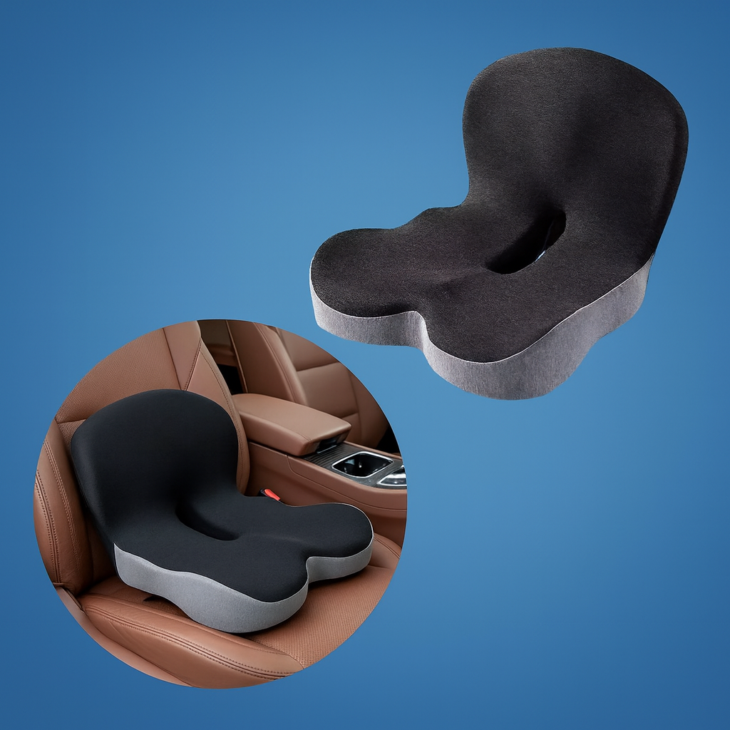 Lumbar & Coccyx Pain Relief – Memory Foam Non-Slip Support – Office Car Home Use Kalsten