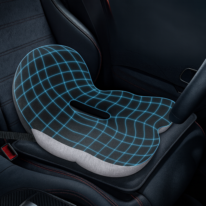 Lumbar & Coccyx Pain Relief – Memory Foam Non-Slip Support – Office Car Home Use Kalsten