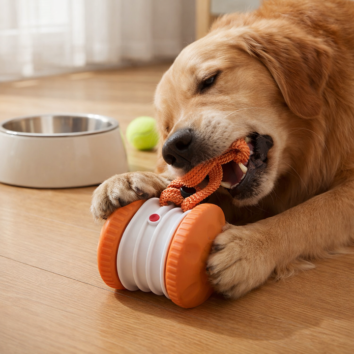 Interactive & Durable Dog Ball – Motion Toy with Tug Rope in Dog Colours Kalsten