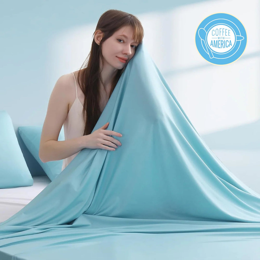 Blue Cooling Blanket –Silver Ion Freshness,  3.0, Lightweight for Hot Sleepers | Kalsten