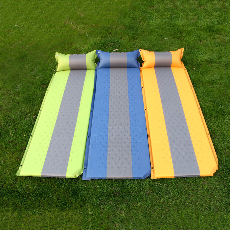 self-inflating camping sleeping pad with integrated pillow and waterproof foam core Kalsten