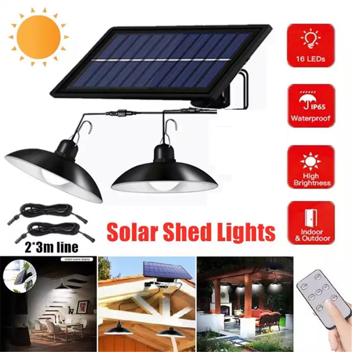 SolarDuo LED Lamp Set on Solar Energy with Remote Control | Kalsten