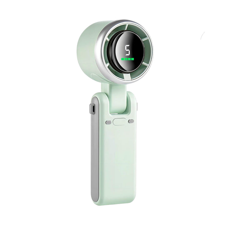 3-in-1 Mini Handheld Turbo Fan – Desk, Neck & Portable Cooling Fan (Rechargeable) | Kalsten