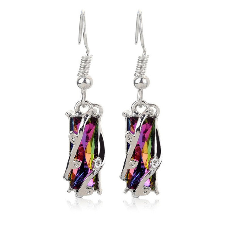 Colorful Crystal Drop Earrings Kalsten