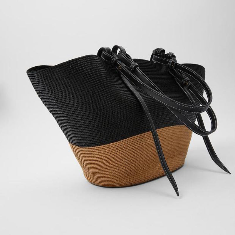 Generous basket bag with elegant leather accents Kalsten