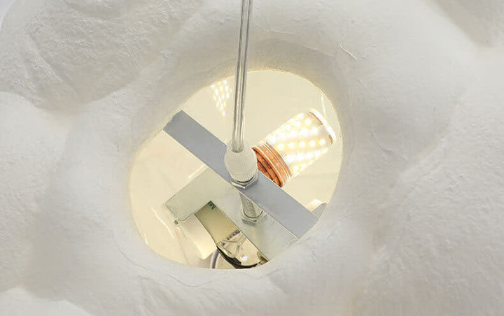 Pendant Light Metal 19.7 in White Adjustable Bedroom Dining Room Modern Hanging Lamp | Kalsten
