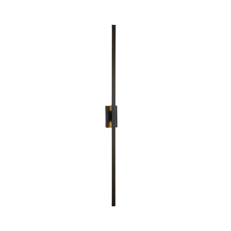 Linear Shaped Metal LED Wall Lighting Contemporary Black Sconce Light Fixture for Corridor | Kalsten