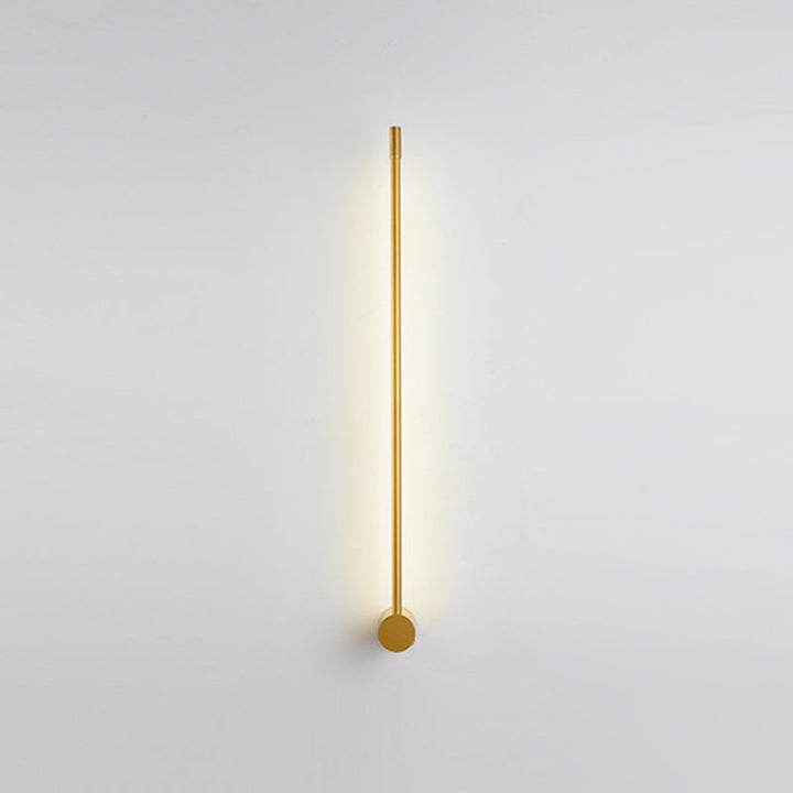 Slim Tube Shaped Sconce Lighting Contemporary Metal Living Room LED Wall Light Fixture | Kalsten
