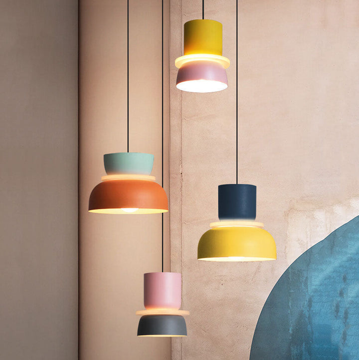 Pendant Light Metal 11.8 in Adjustable Colorful Living Room Bedroom Modern Ceiling Lamp | Kalsten