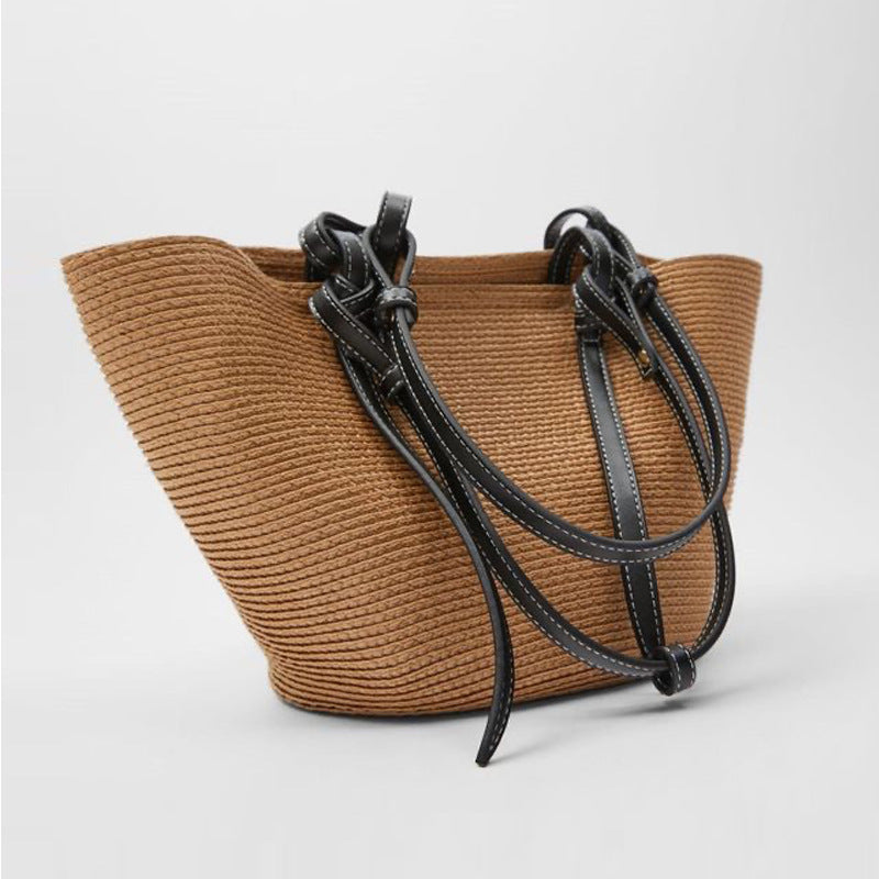 Generous basket bag with elegant leather accents Kalsten