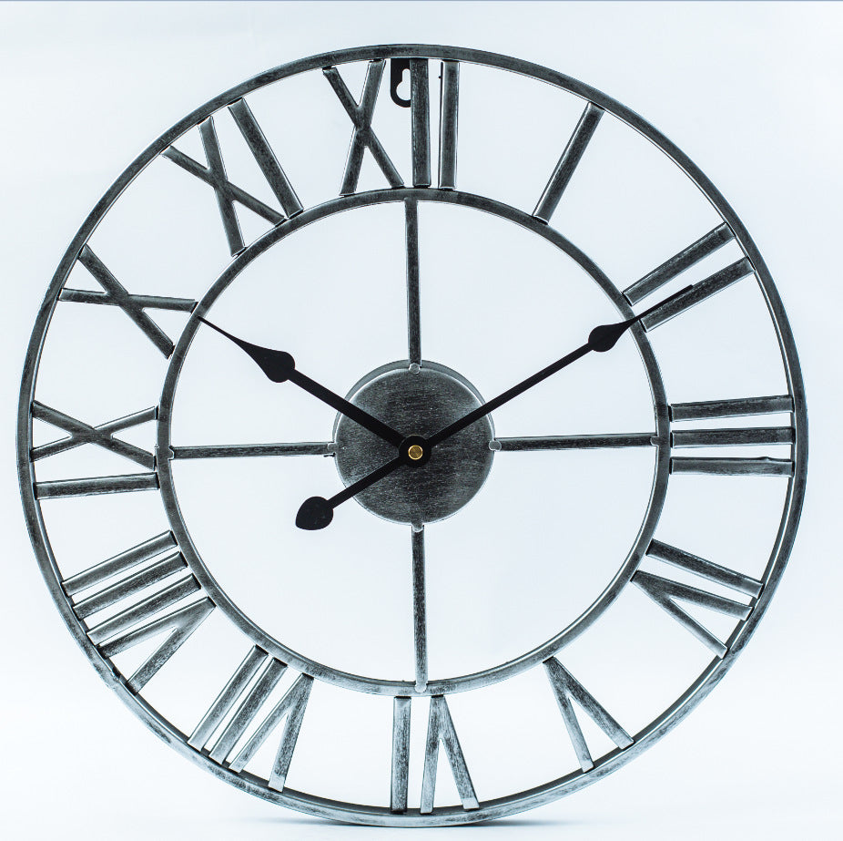 Large Retro Wall Clock made of Iron - Timeless Elegance Kalsten