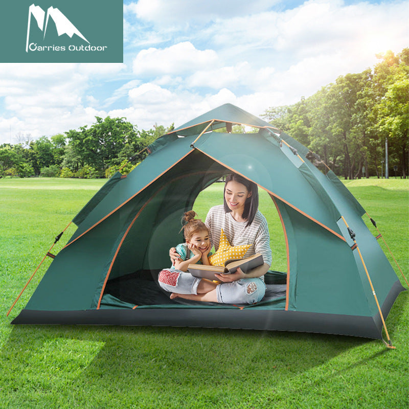 Camping Tent With Expandable Interior And Weatherproof Material Kalsten