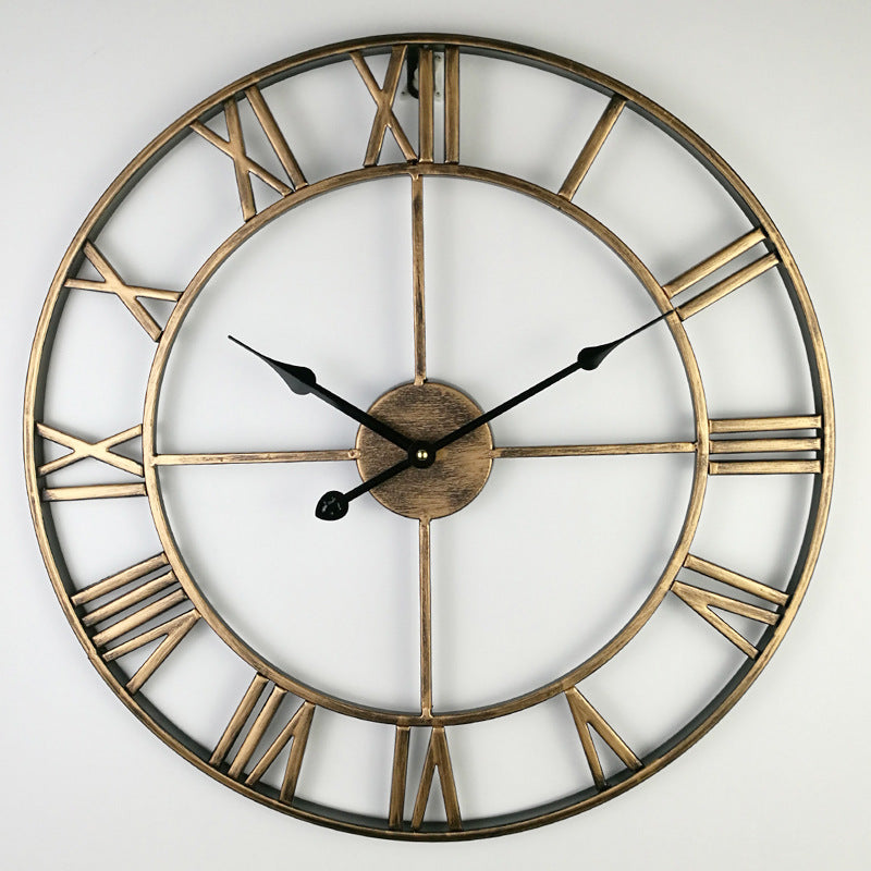Large Retro Wall Clock made of Iron - Timeless Elegance Kalsten